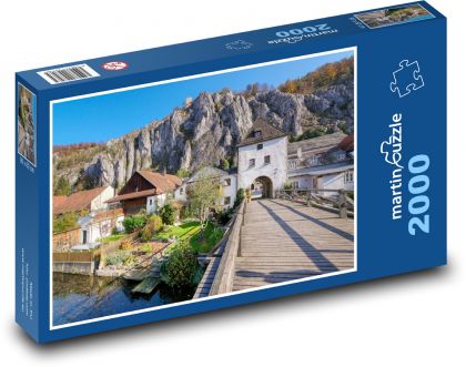 Mesto - historické centrum, most - Puzzle 2000 dielikov, rozmer 90x60 cm 