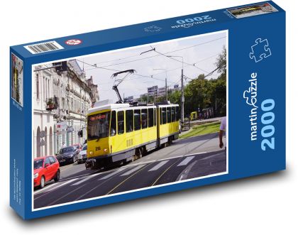 Električka - Rumunsko, mesto - Puzzle 2000 dielikov, rozmer 90x60 cm 