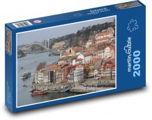 Portugalsko - Porto, řeka Puzzle 2000 dílků - 90 x 60 cm
