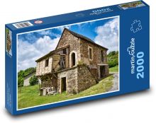 Kamenný dům - stavba, venkov Puzzle 2000 dílků - 90 x 60 cm