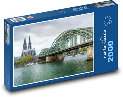 Deutschland - Köln, Eisenbahnbrücke - Puzzle - 2000 Teile
