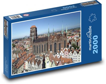 Polsko - Gdaňsk, historické centrum - puzzle 2000 dílků