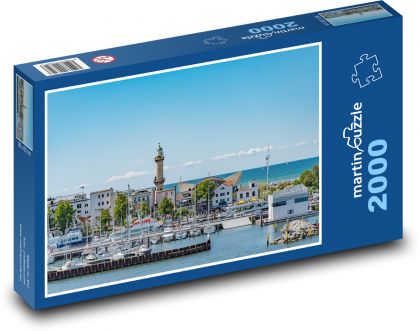 Warnemünde lighthouse - lighthouse in Rostock, Germany - Puzzle 2000 pieces, size 90x60 cm 