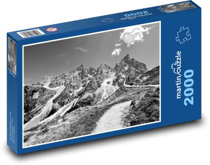 Alpy - Dolomity, hory - Puzzle 2000 dílků, rozměr 90x60 cm