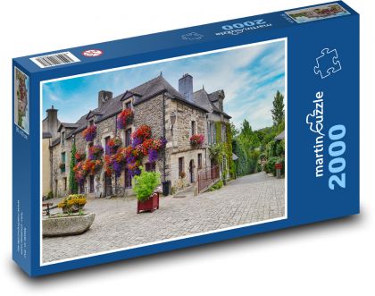 Old house - floral decoration, streets - Puzzle 2000 pieces, size 90x60 cm 