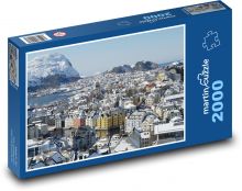 Norsko - město Puzzle 2000 dílků - 90 x 60 cm