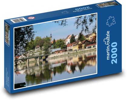 Schärding - Rakúsko, barokové mesto - Puzzle 2000 dielikov, rozmer 90x60 cm 
