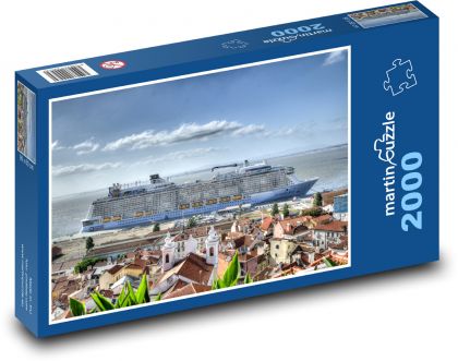 Výletní loď na moři - Puzzle 2000 dílků, rozměr 90x60 cm