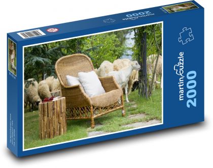 Ovce - kozy - Puzzle 2000 dielikov, rozmer 90x60 cm 