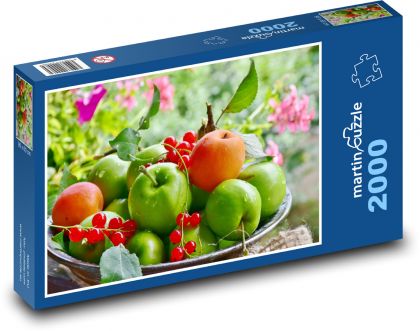 Owoce - jabłko, morele - Puzzle 2000 elementów, rozmiar 90x60 cm