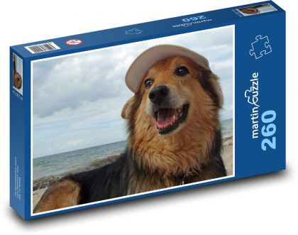 Letné pohodlie, pes na pláži - Puzzle 260 dielikov, rozmer 41x28,7 cm