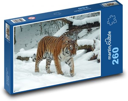 Siberian tiger in the snow - Puzzle 260 pieces, size 41x28.7 cm 