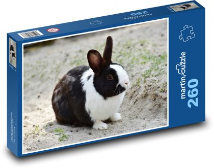 Černobílý králík - puzzle 260 dílků