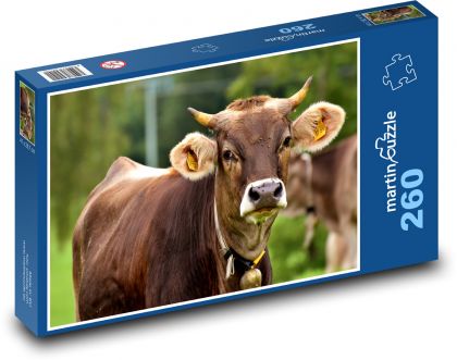 Krava so zvončekom - Puzzle 260 dielikov, rozmer 41x28,7 cm