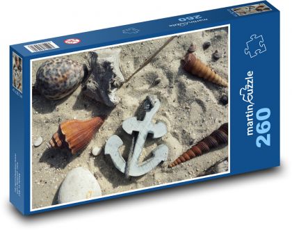 Shells in the sand - Puzzle 260 pieces, size 41x28.7 cm 