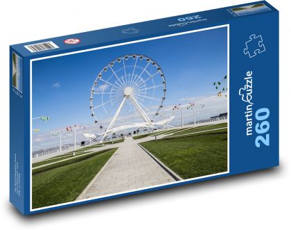 Vyhlídkové kolo u moře v Belgii - puzzle 260 dílků