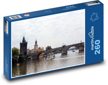 Charles Bridge and the Vltava River - Puzzle 260 pieces, size 41x28.7 cm 