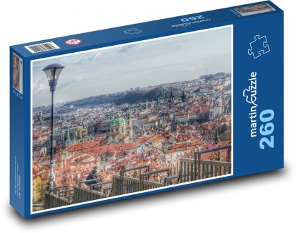 Pohľad na Staré mesto pražské - Puzzle 260 dielikov, rozmer 41x28,7 cm