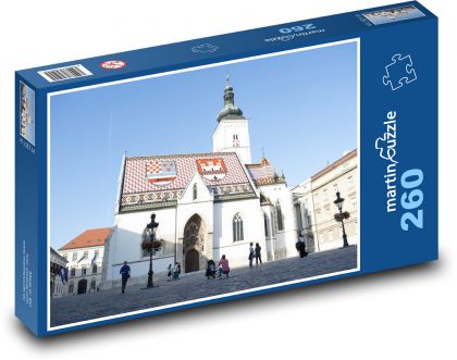 Záhreb, Kostol sv. Marka - Puzzle 260 dielikov, rozmer 41x28,7 cm