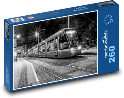 Tram at night, Dublin - Puzzle 260 pieces, size 41x28.7 cm 