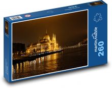 noc Budapeszt nad Dunajem Puzzle 260 elementów - 41x28,7 cm