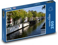 Houseboats in Amsterdam Puzzle 260 pieces - 41 x 28.7 cm 