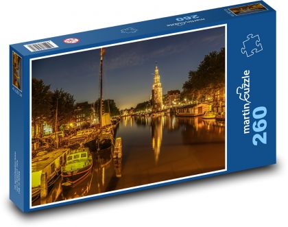 Amsterdam by night - Puzzle 260 pieces, size 41x28.7 cm 
