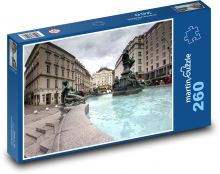 Vídeň - barokní kašna Donnerbrunnen Puzzle 260 - 41x28,7 cm