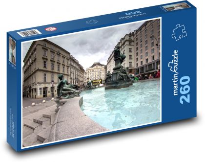 Wiedeń - Donnerbrunnen Baroque Fountain - Puzzle 260 elementów, rozmiar 41x28,7 cm