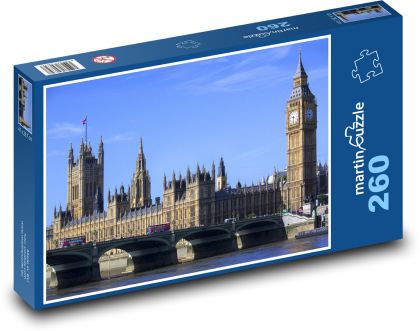 Londýn - Westminsterský palác - Puzzle 260 dílků, rozměr 41x28,7 cm