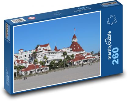 Hotel del coronado - Puzzle 260 dílků, rozměr 41x28,7 cm
