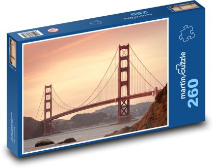 San Francisco - Golden Gate - Puzzle 260 dílků, rozměr 41x28,7 cm