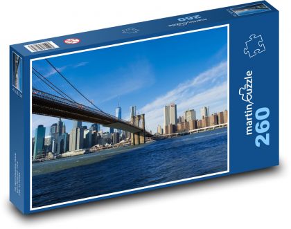 New York - Brooklynský most - Puzzle 260 dílků, rozměr 41x28,7 cm