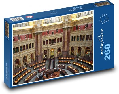Knižnica Kongresu USA vo Washingtone - Puzzle 260 dielikov, rozmer 41x28,7 cm