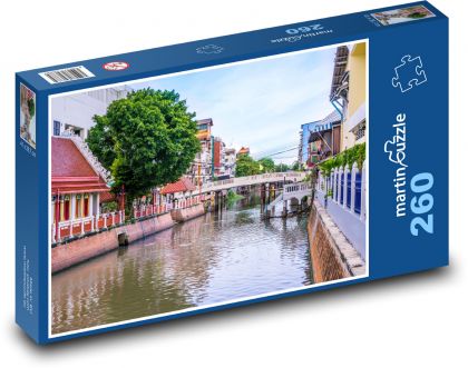 Kanał Tajski z mostem - Puzzle 260 elementów, rozmiar 41x28,7 cm