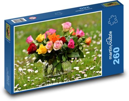Kvetov - Ruže - Puzzle 260 dielikov, rozmer 41x28,7 cm