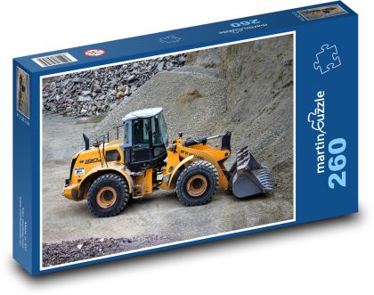 Ładowarka podczas pracy w kamieniołomie - Puzzle 260 elementów, rozmiar 41x28,7 cm
