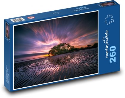 Pláž, odliv - Puzzle 260 dílků, rozměr 41x28,7 cm
