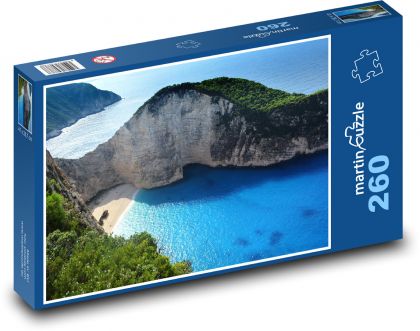 Řecko - Navagio pláž - Puzzle 260 dílků, rozměr 41x28,7 cm