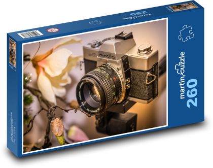 Fotoaparát, Minolta, retro - Puzzle 260 dielikov, rozmer 41x28,7 cm