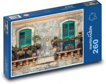 Itálie, Benátky, balkon Puzzle 260 dílků - 41 x 28,7 cm