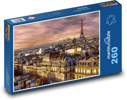 Paříž, Eifellova věž - Puzzle 260 dílků, rozměr 41x28,7 cm