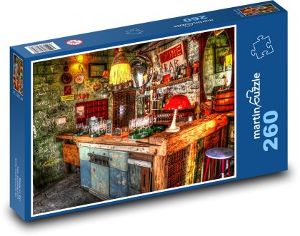 Budapěšť, bar, město - Puzzle 260 dílků, rozměr 41x28,7 cm