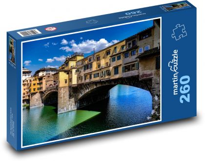 Itálie - most, budovy - Puzzle 260 dílků, rozměr 41x28,7 cm