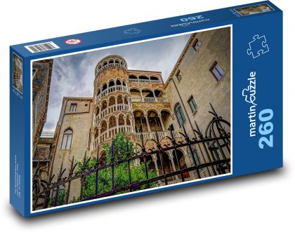 Itálie - Benátky, točité schody - Puzzle 260 dílků, rozměr 41x28,7 cm