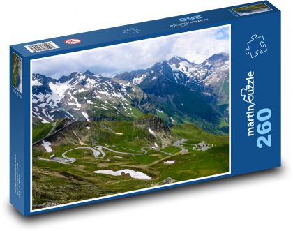 Rakousko - Národní park, Grossglockner - Puzzle 260 dílků, rozměr 41x28,7 cm