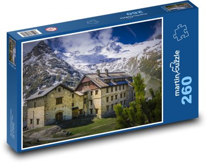 Horská chata Zillertal, Rakúsko - Puzzle 260 dielikov, rozmer 41x28,7 cm
