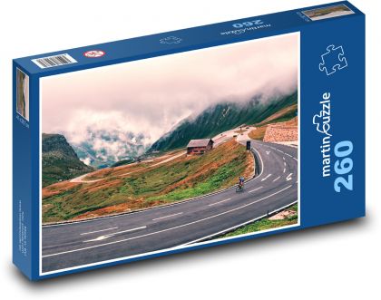 Alpská vysokohorská cesta v Rakúsku - Puzzle 260 dielikov, rozmer 41x28,7 cm