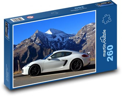 Luxury car in the mountains - Puzzle 260 pieces, size 41x28.7 cm 
