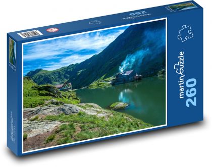Rumunsko - hory, jazero - Puzzle 260 dielikov, rozmer 41x28,7 cm